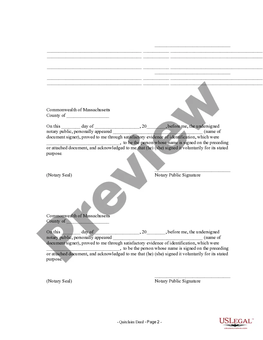 Preview Quitclaim Deed by Two Individuals to LLC