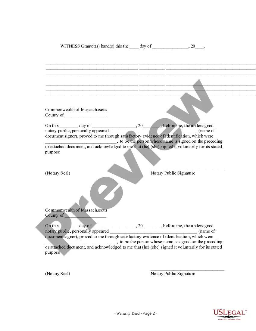 Get Warranty Deed from two Individuals to LLC Preview Warranty Deed from two Individuals to LLC