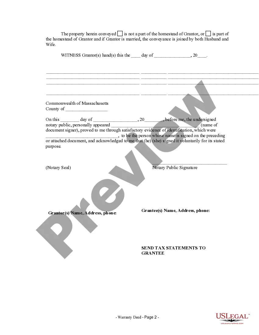 Preview Warranty Deed from Individual to Corporation