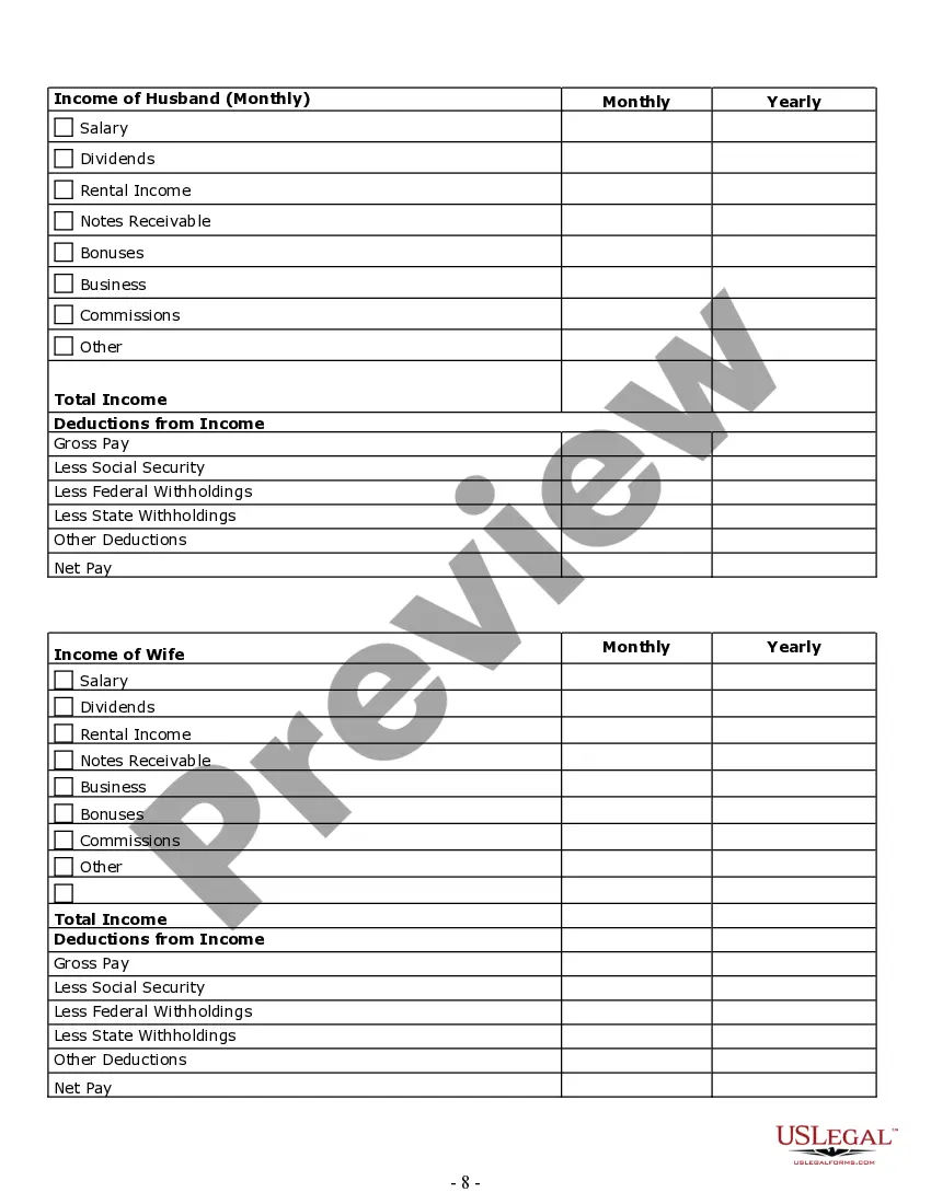Get Divorce Worksheet and Law Summary for Contested or Uncontested Case of over 25 pages - Ideal Client Interview Form Preview Divorce Worksheet and Law Summary for Contested or Uncontested Case of over 25 pages - Ideal Client Interview Form