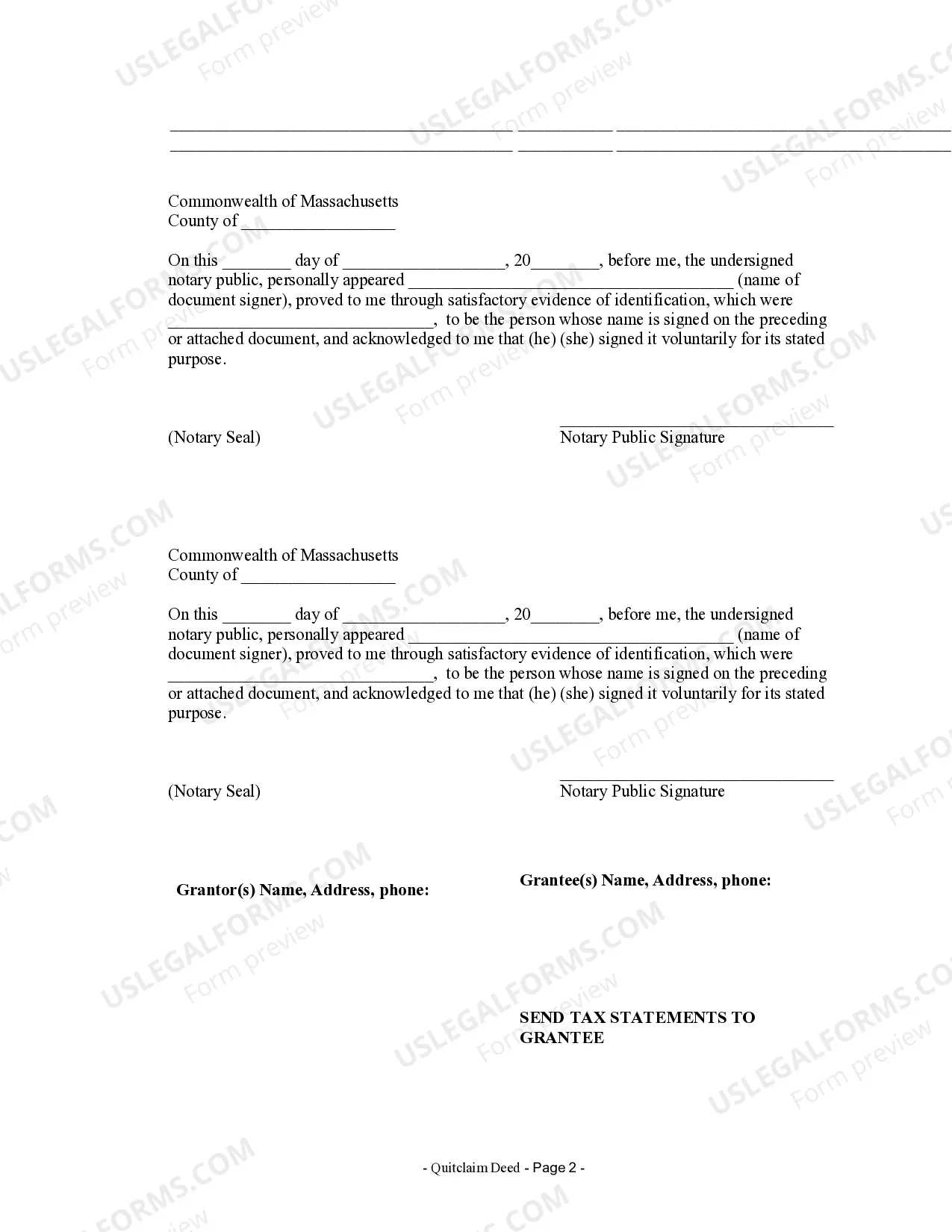 Preview Quitclaim Deed from Husband and Wife to LLC