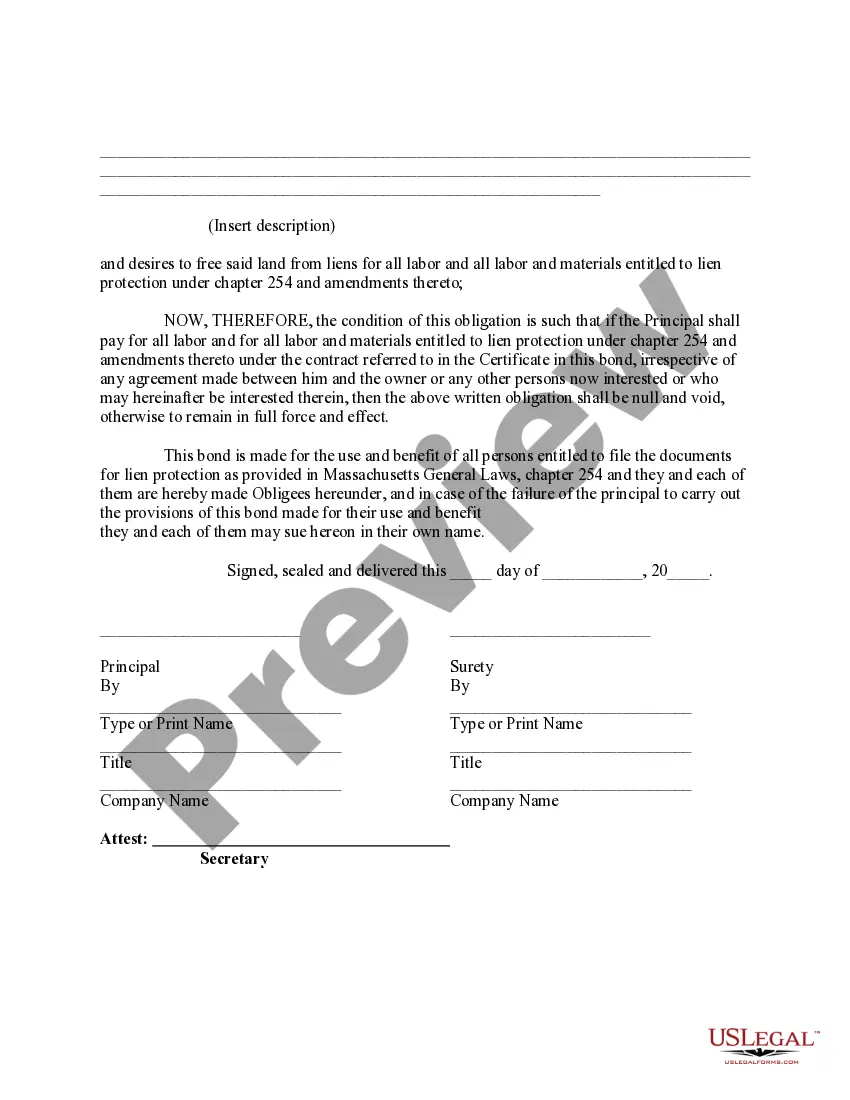 Preview Bond for Written Contract - Corporation or LLC