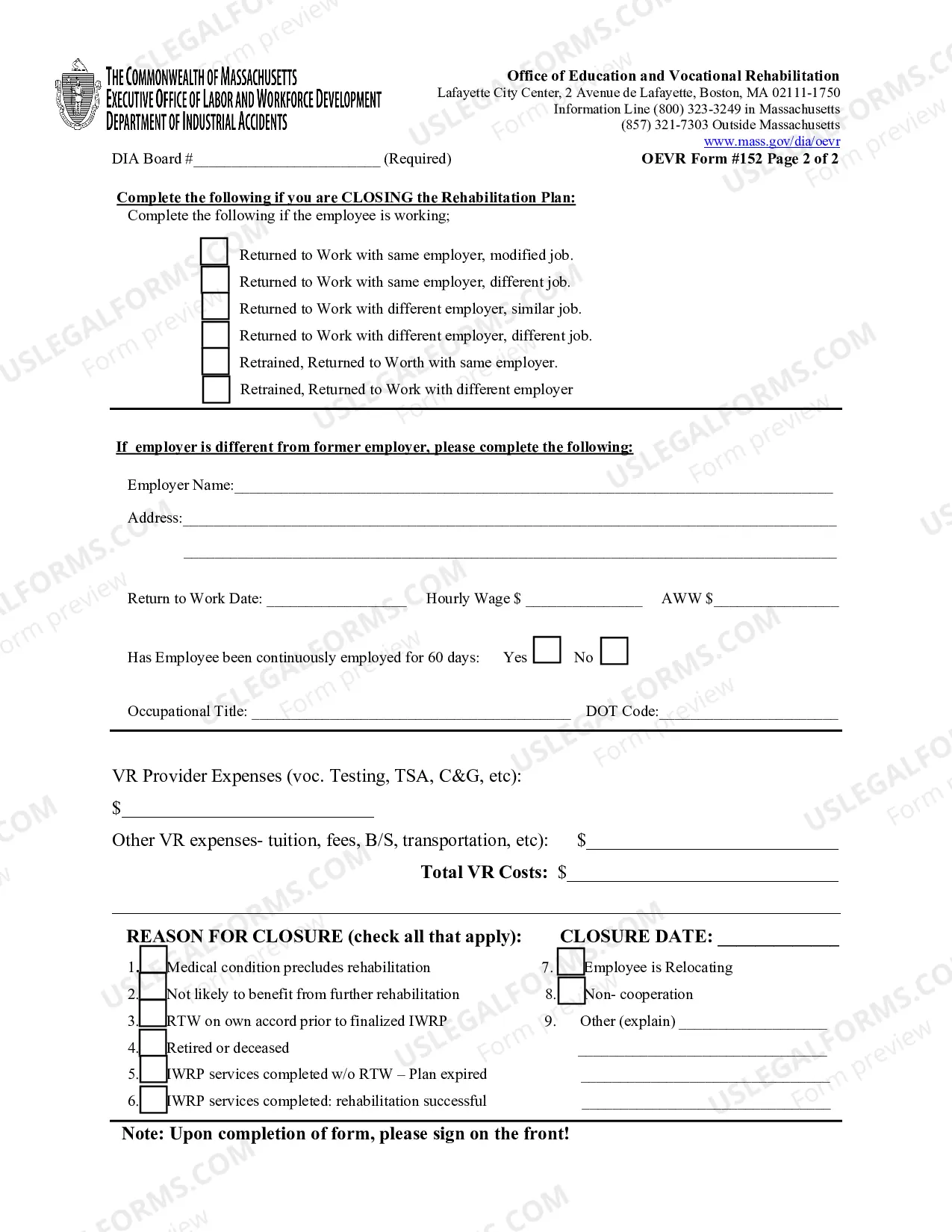 Preview Amendment, Suspension, Closure Form for Workers' Compensation