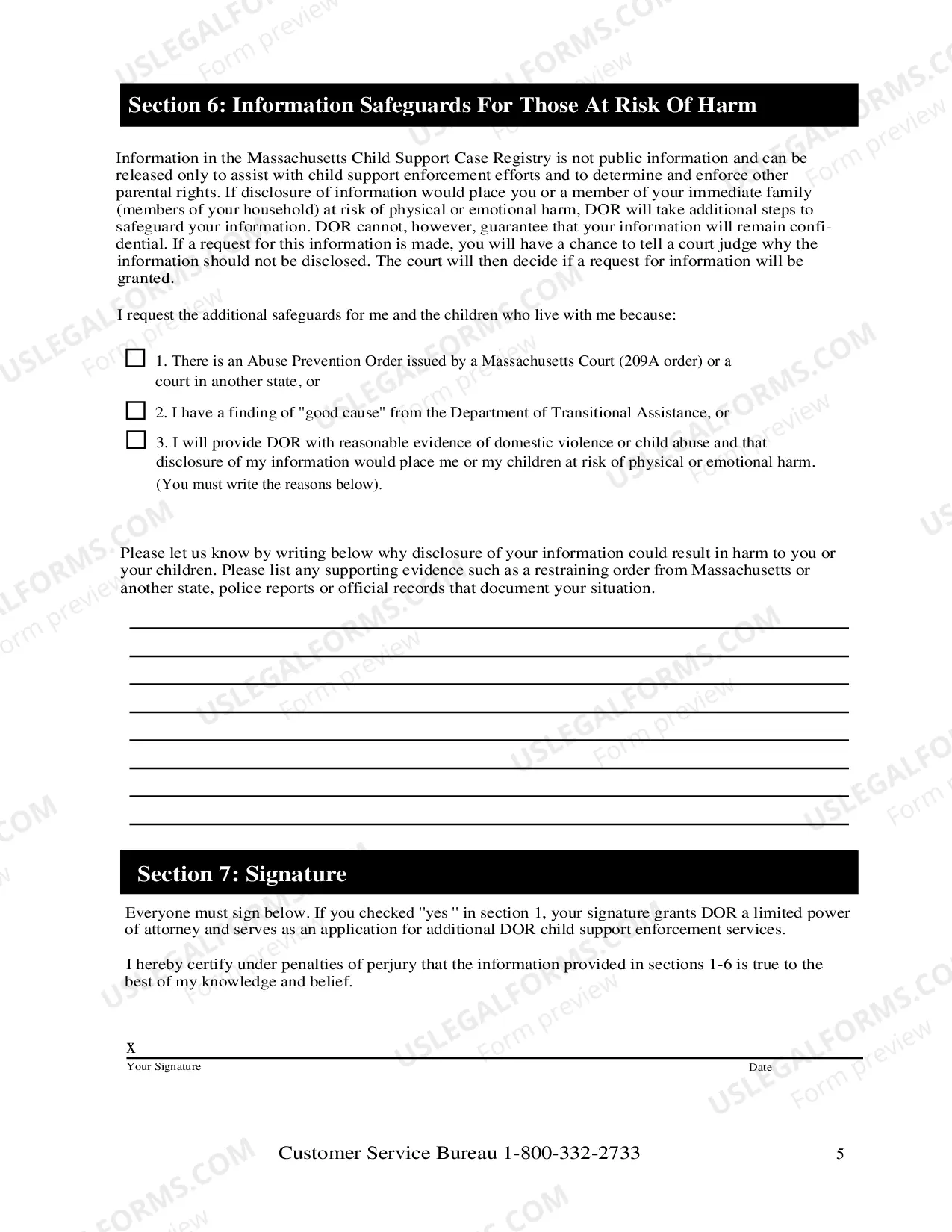 Preview Child Support Case Information Form and Child Support Enforcement Services Application Form