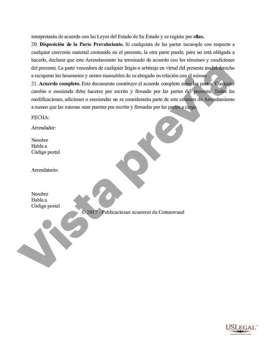 Preview Contrato de arrendamiento de caballos de alto rendimiento