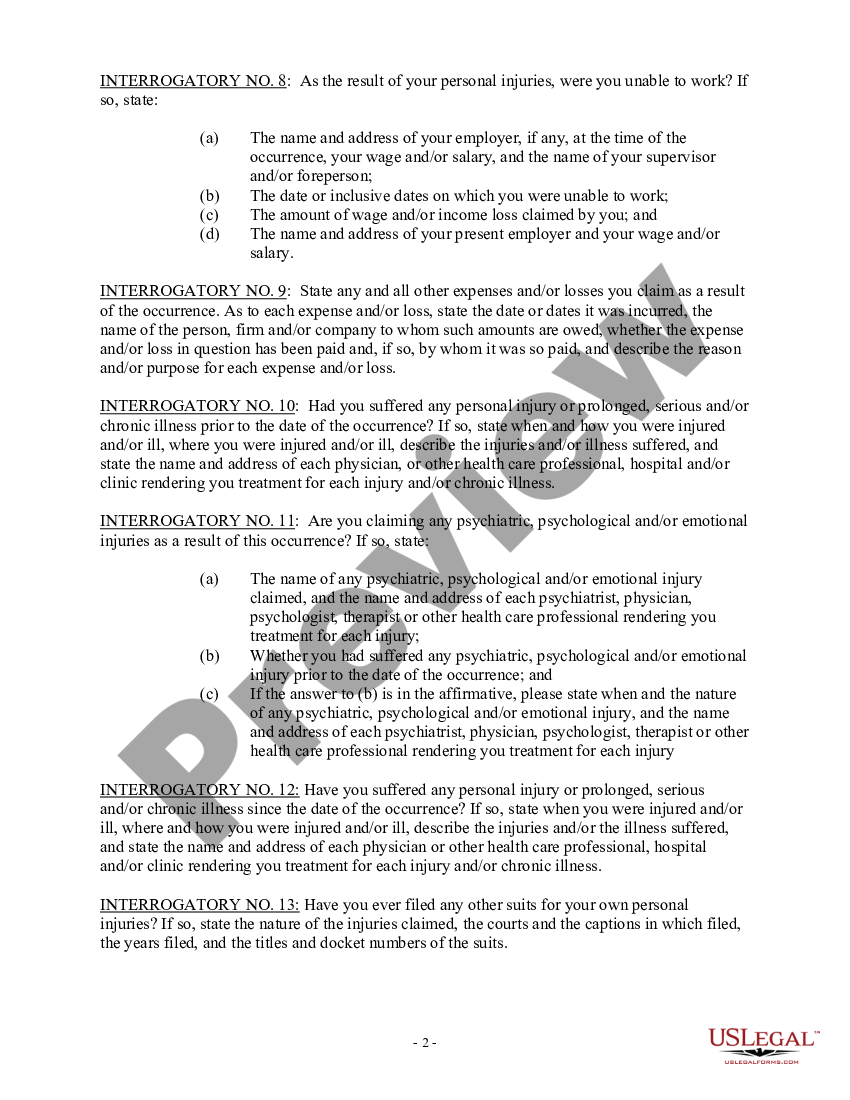 Interrogatories massachusetts for rent us legal forms