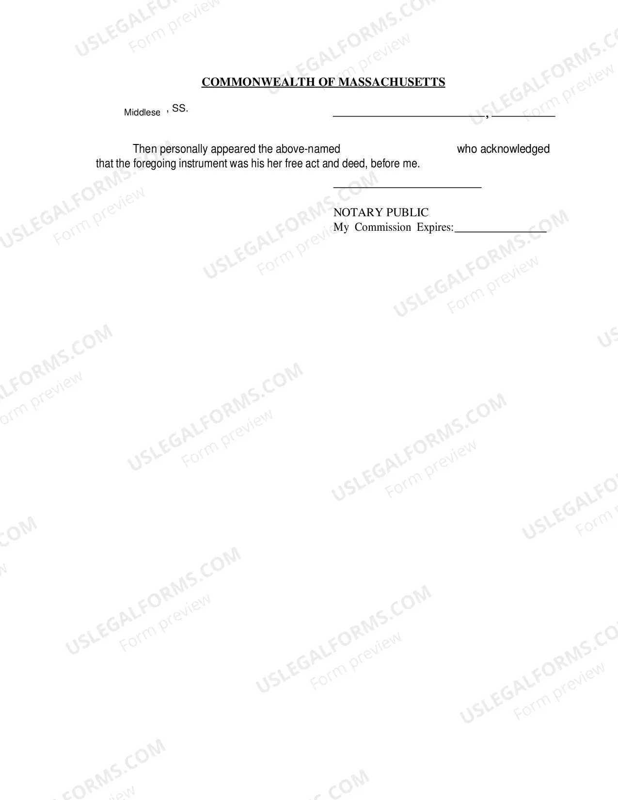 Preview Affidavit of Irretrievable Breakdown