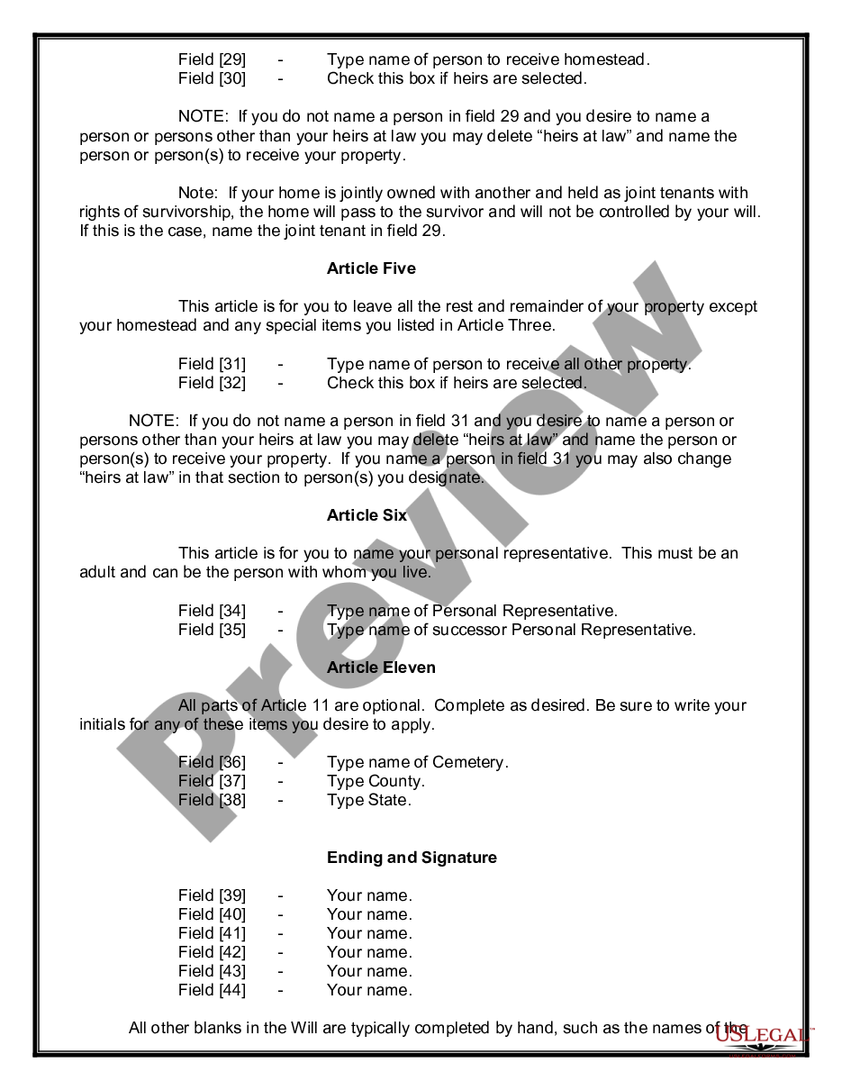 page 1 Mutual Wills containing Last Will and Testaments for Unmarried Persons living together with No Children preview