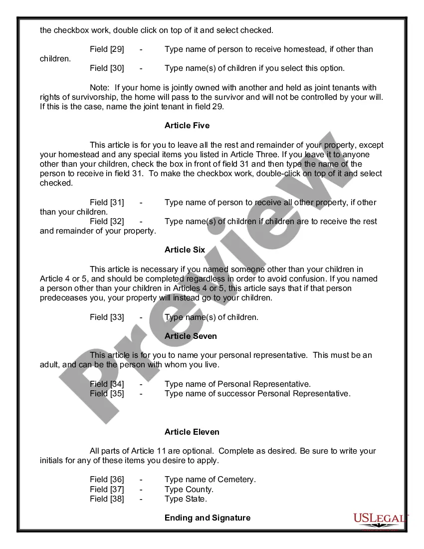 Preview Mutual Wills Package of Last Wills and Testaments for Man and Woman living together not Married with Adult Children