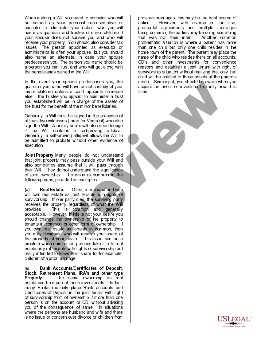 Get Mutual Wills or Last Will and Testaments for Man and Woman living together, not Married with Minor Children Preview Mutual Wills or Last Will and Testaments for Man and Woman living together, not Married with Minor Children