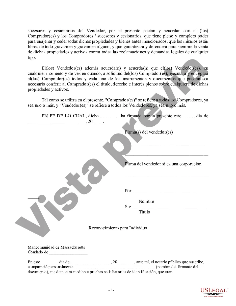 Preview Factura de venta en relación con la venta del negocio por parte del vendedor individual o corporativo