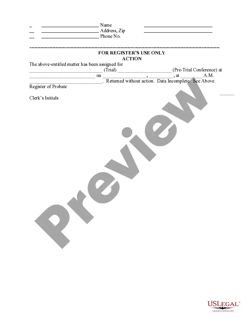 Preview Request for Trial