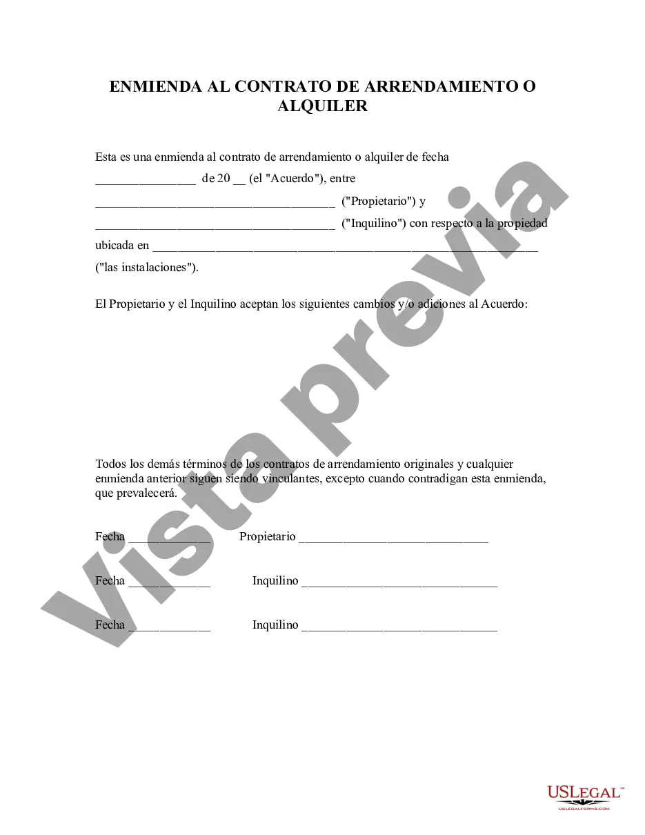 Preview Modificación del Contrato de Arrendamiento o Renta