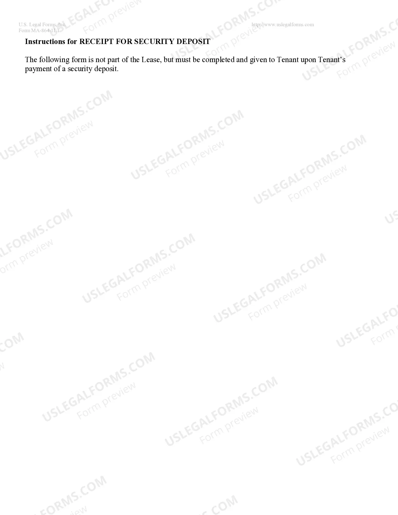 Preview Residential Lease or Rental Agreement for Month to Month