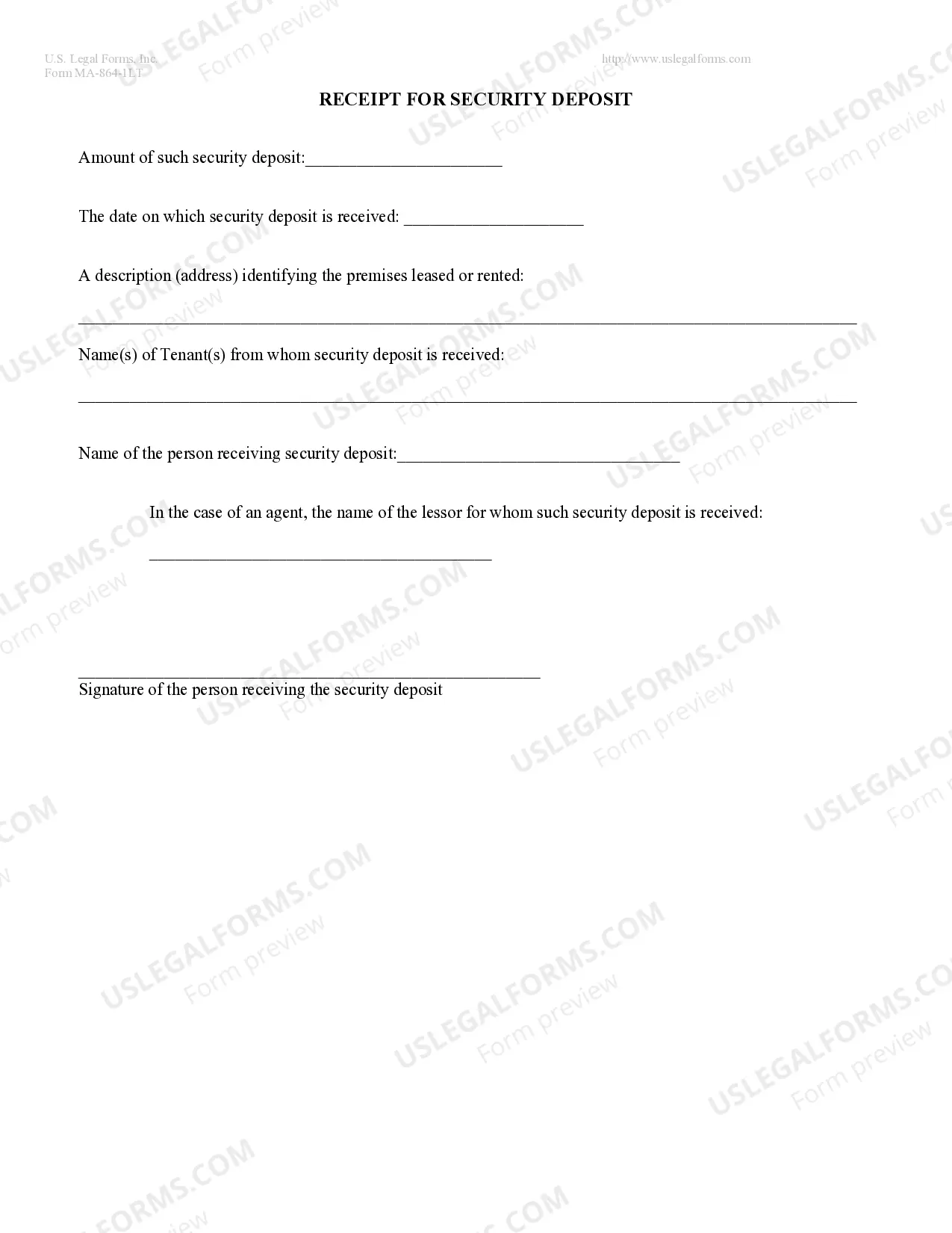 Preview Residential Lease or Rental Agreement for Month to Month