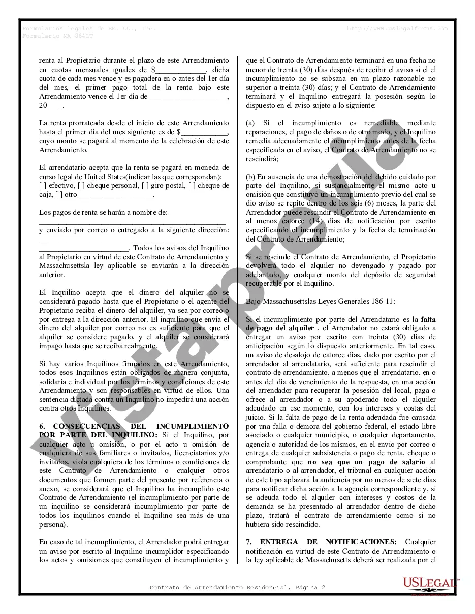 Preview Contrato de arrendamiento de alquiler residencial