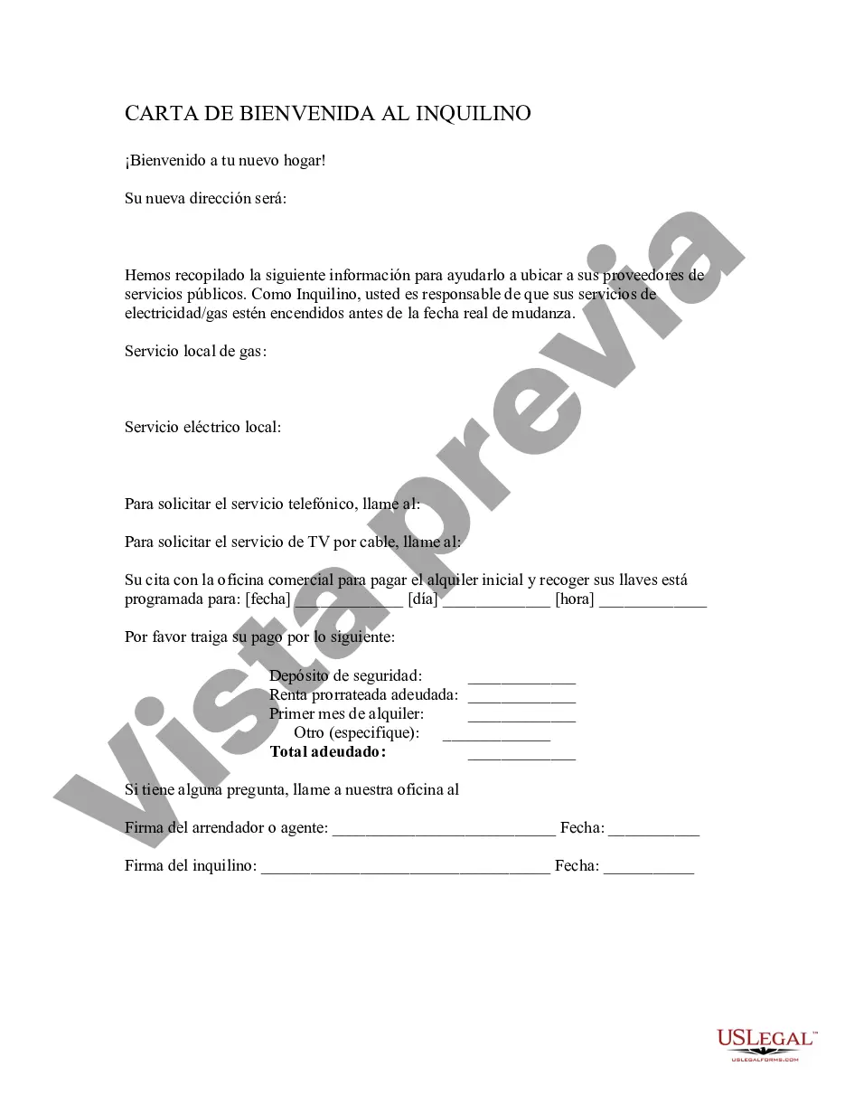 Preview Carta de Bienvenida al Inquilino