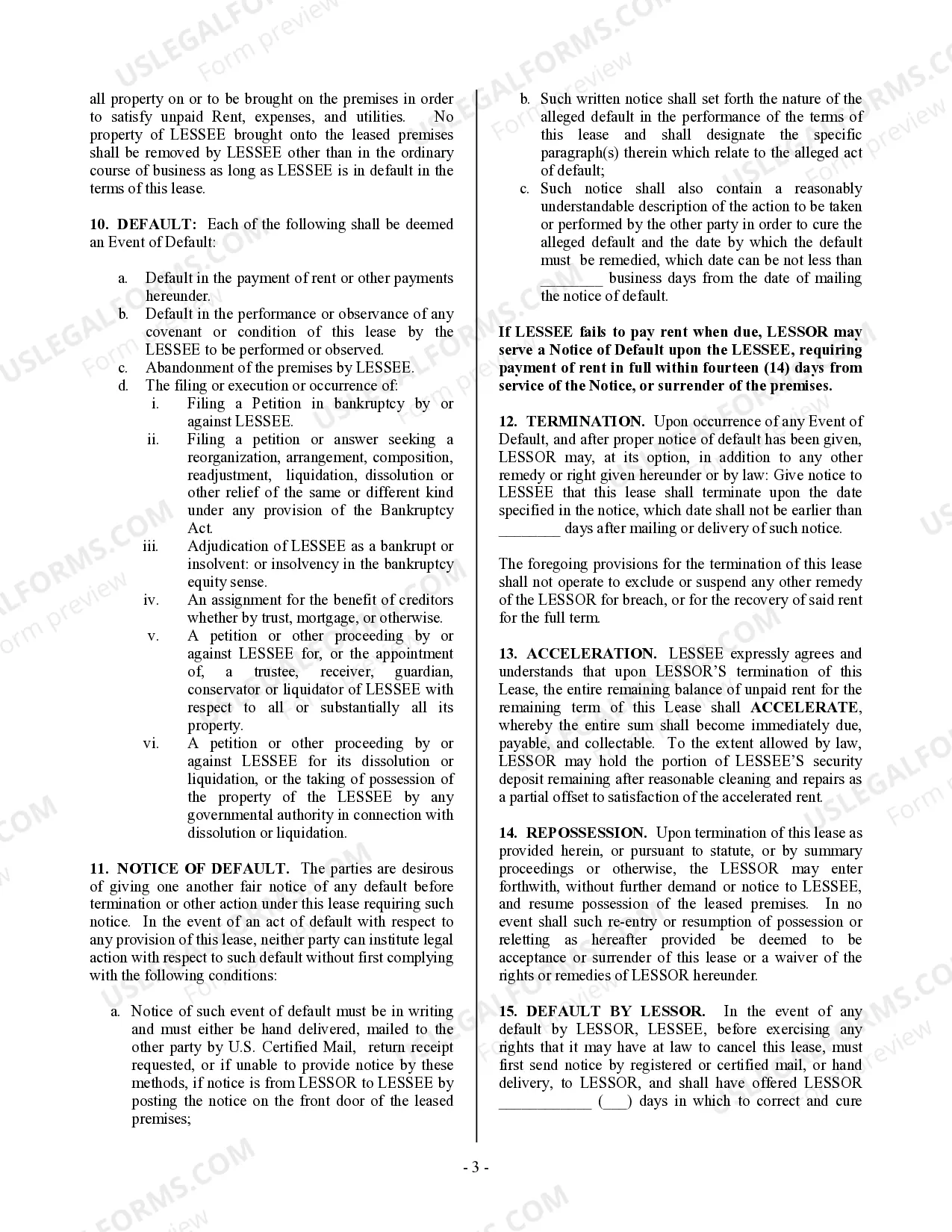 Preview Commercial Building or Space Lease