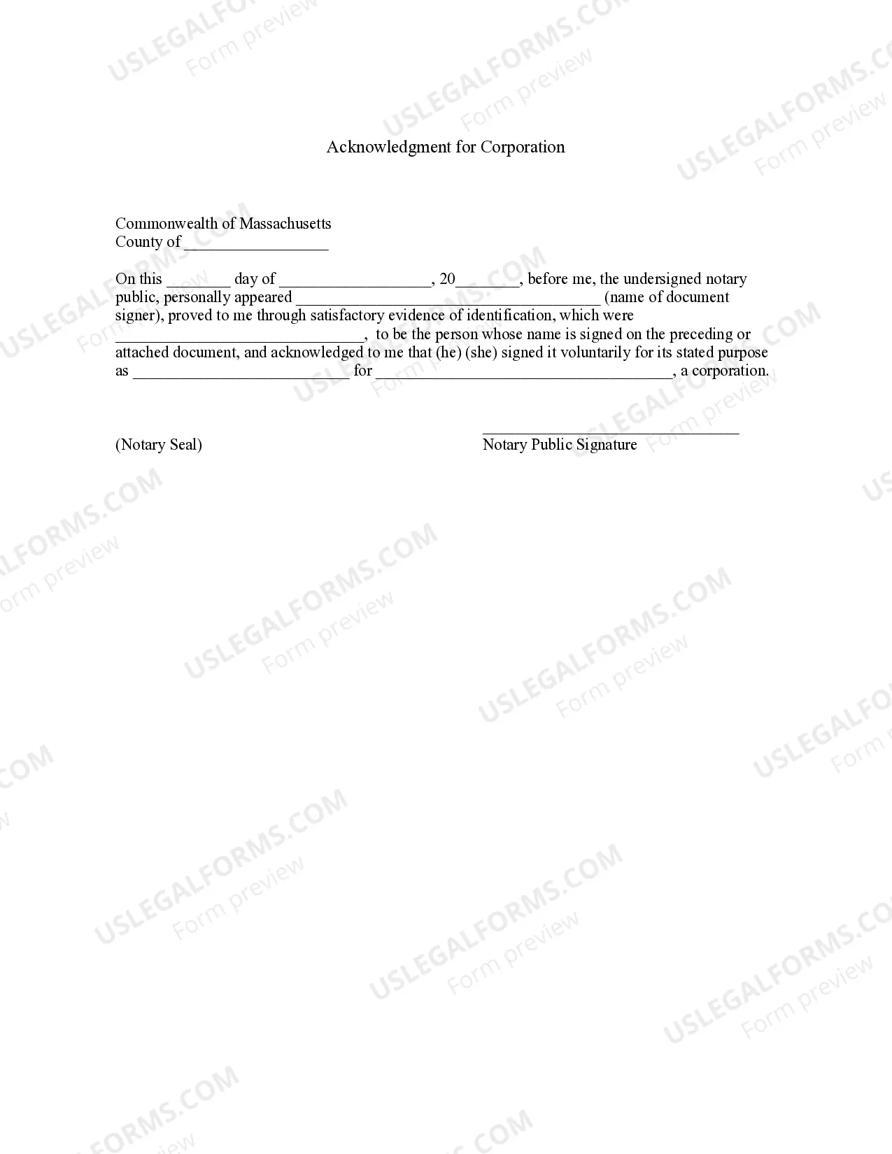 Preview Bill of Sale without Warranty by Corporate Seller