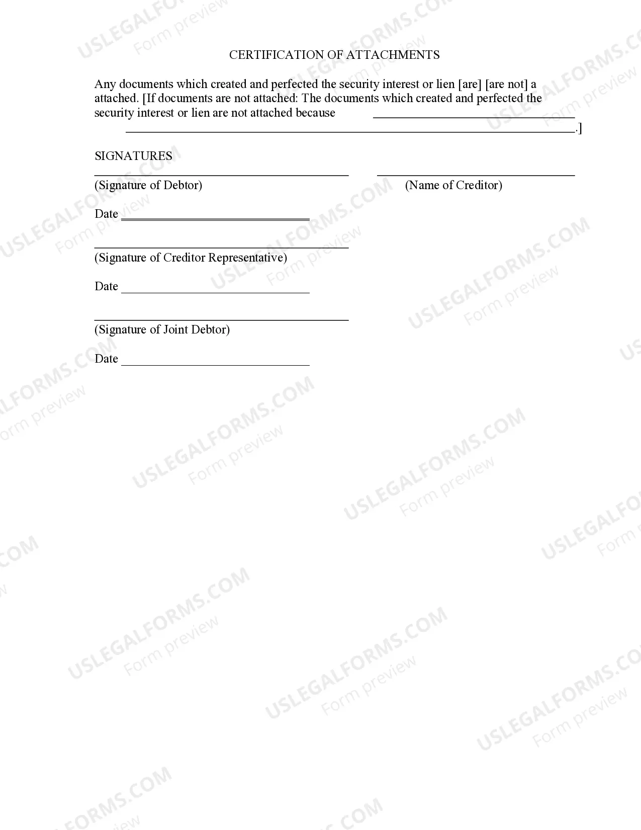 Preview Reaffirmation Agreement