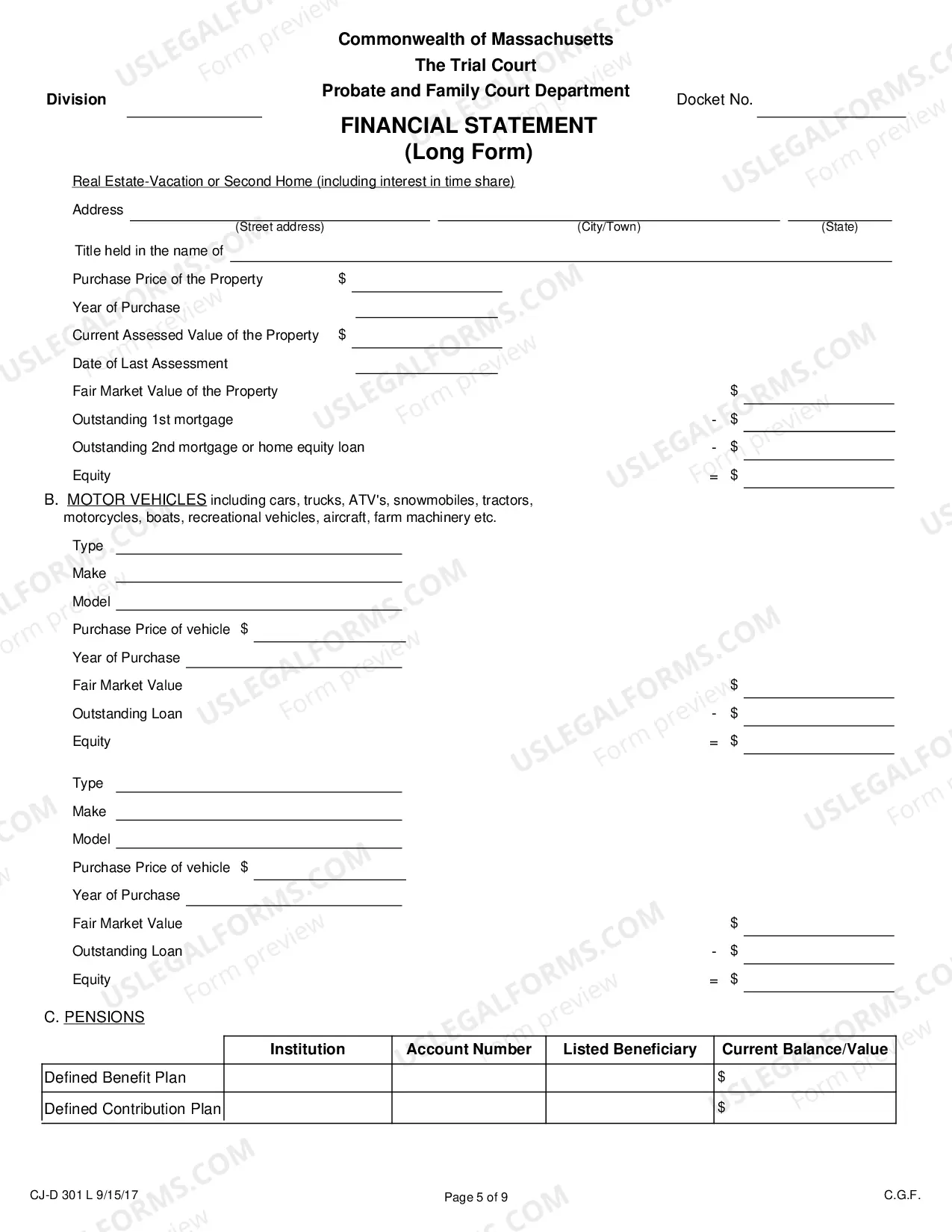 Preview Financial Statement - Long Form