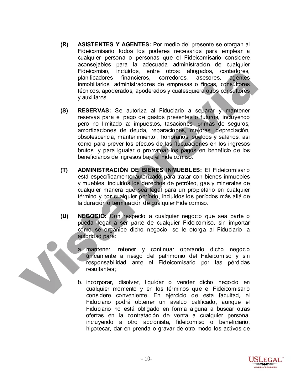 Preview Fideicomiso en vida para esposo y esposa sin hijos