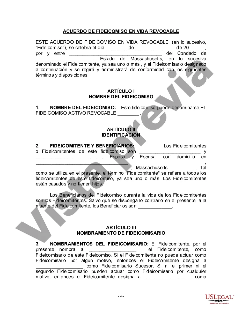 Preview Fideicomiso en vida para esposo y esposa sin hijos