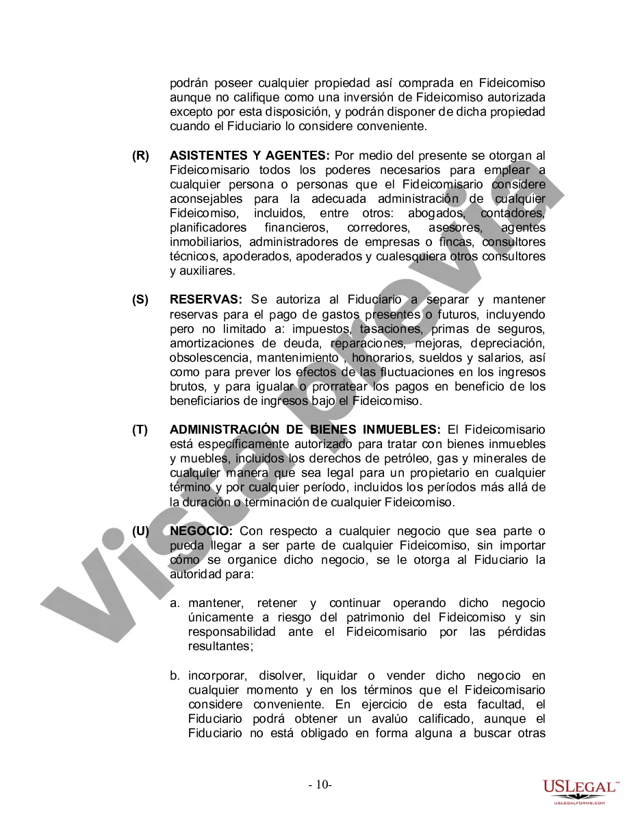 Preview Fideicomiso en vida para esposo y esposa con un hijo