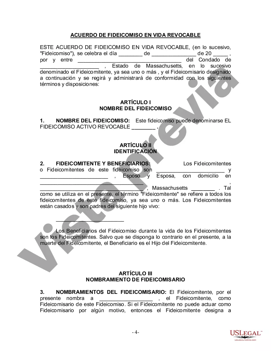 Preview Fideicomiso en vida para esposo y esposa con un hijo