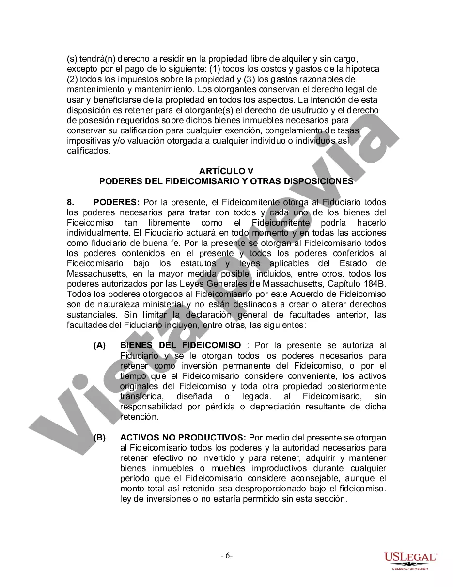 Preview Fideicomiso en vida para esposo y esposa con un hijo