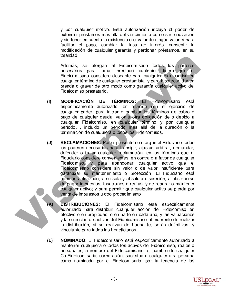 Preview Fideicomiso en vida para esposo y esposa con un hijo