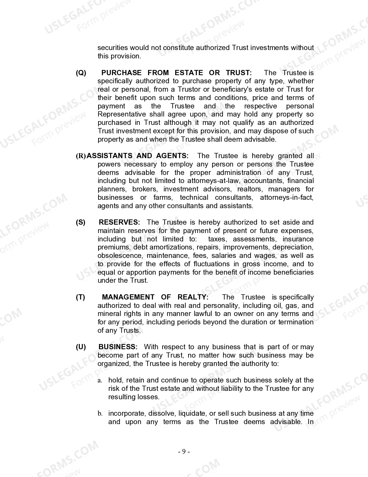 Preview Living Trust for Husband and Wife with Minor and or Adult Children