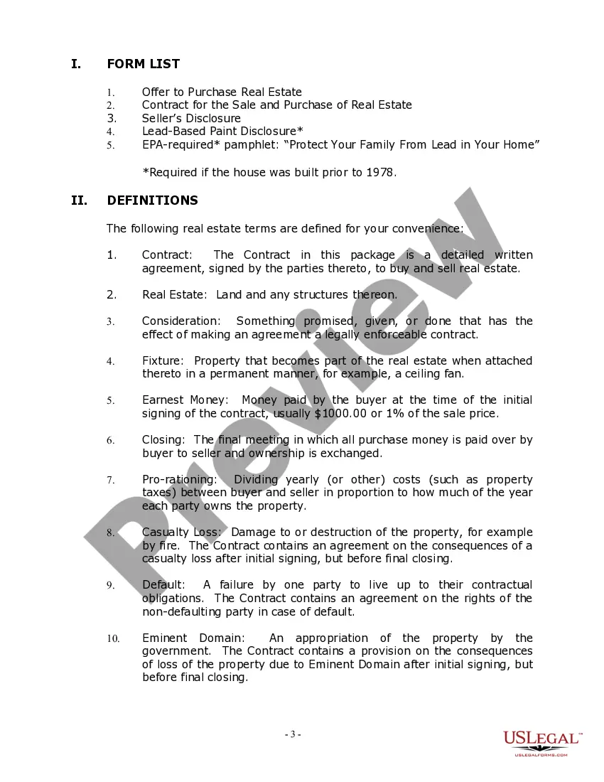 Preview Massachusetts Real Estate Home Sales Package with Offer to Purchase, Contract of Sale, Disclosure Statements and more for Residential House