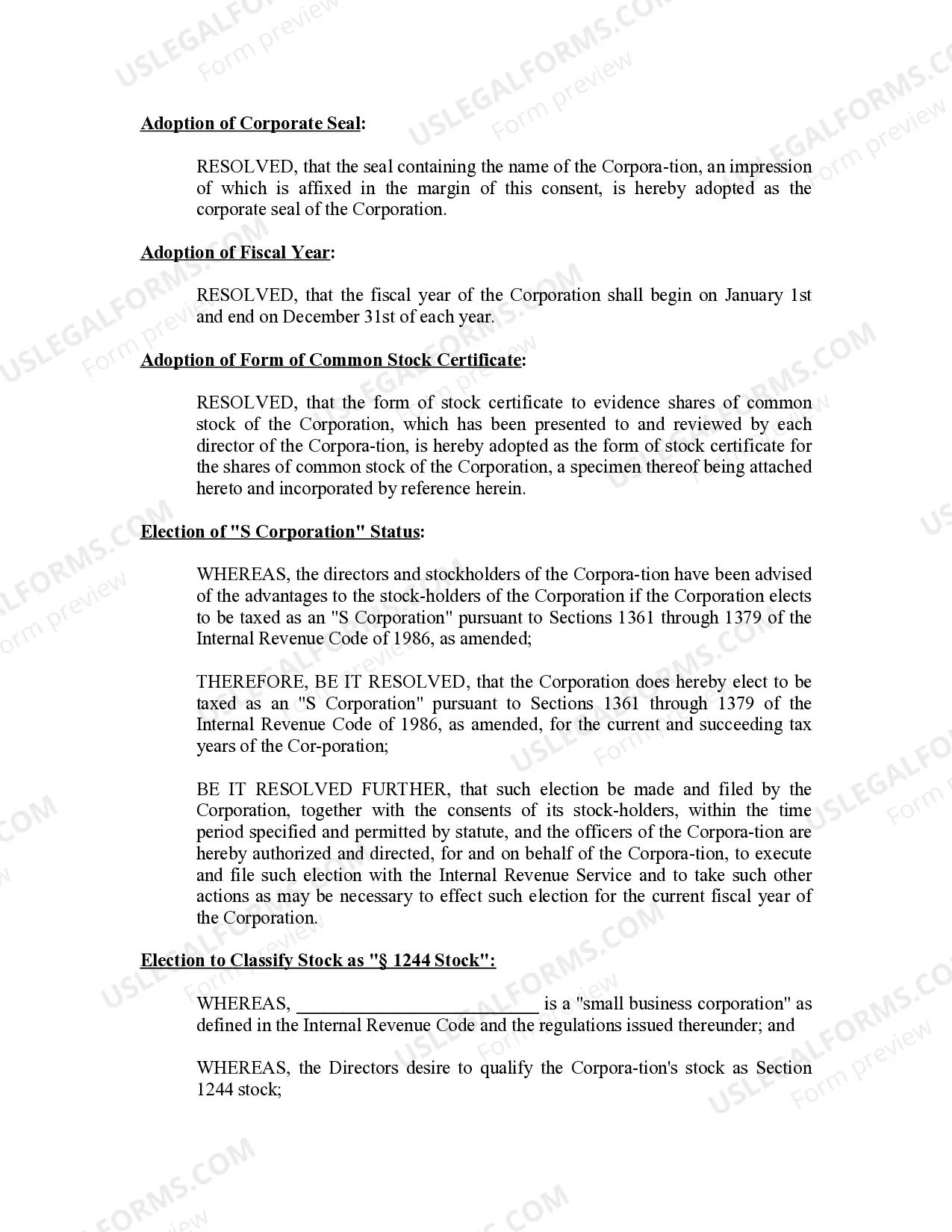 Preview Minutes for Organizational Meeting