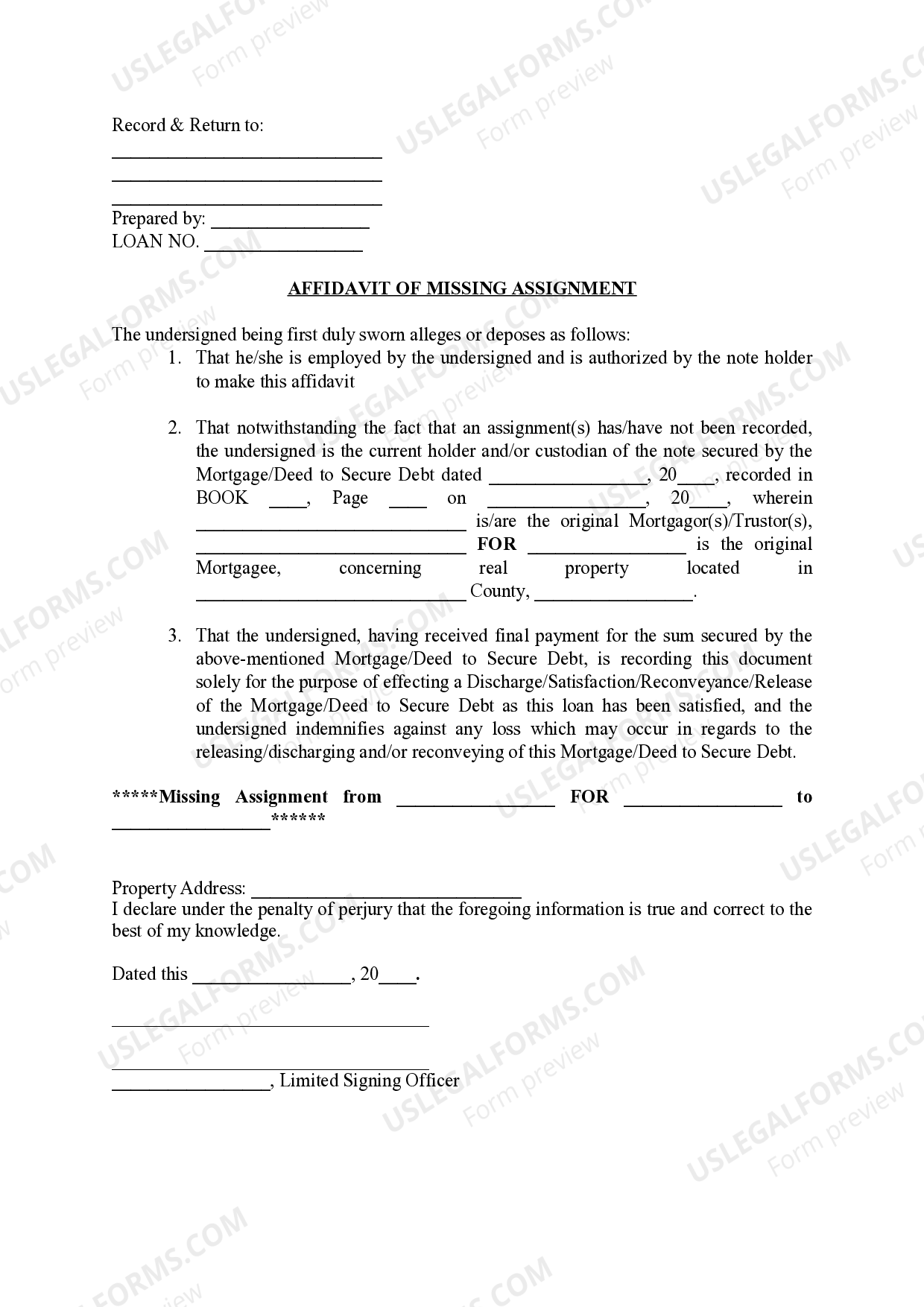 Massachusetts Affidavit of Missing Assignment Small Estate Affidavit