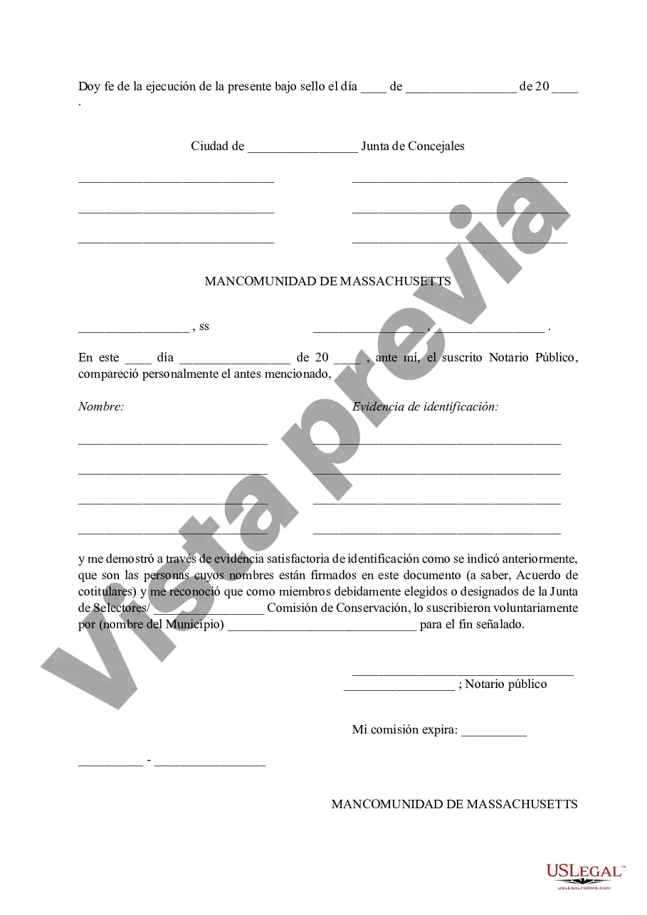 Preview Acuerdo de Cotitular - Restricción de Preservación Agrícola