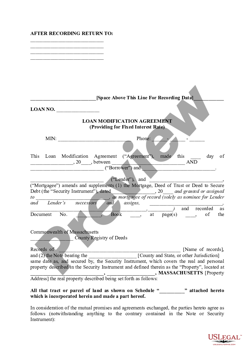 Loan Modification Agreement Form With Guarantor US Legal Forms