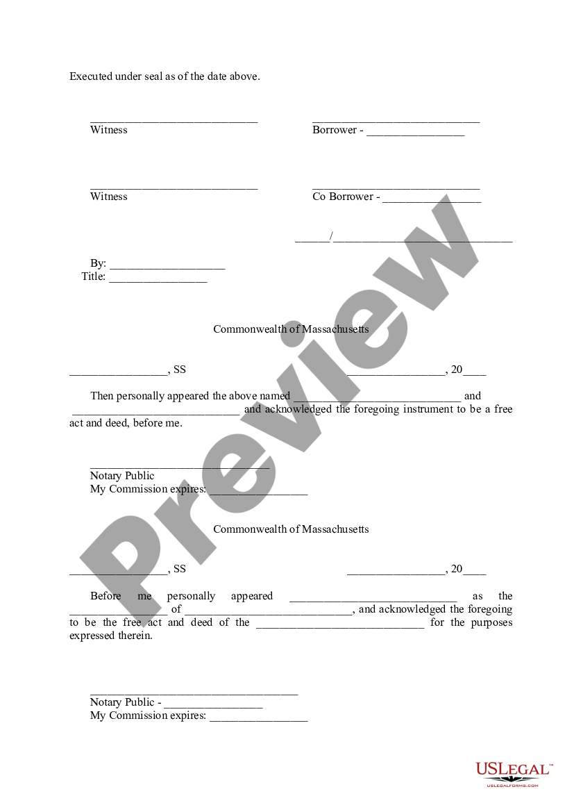 Massachusetts Loan Modifications | US Legal Forms