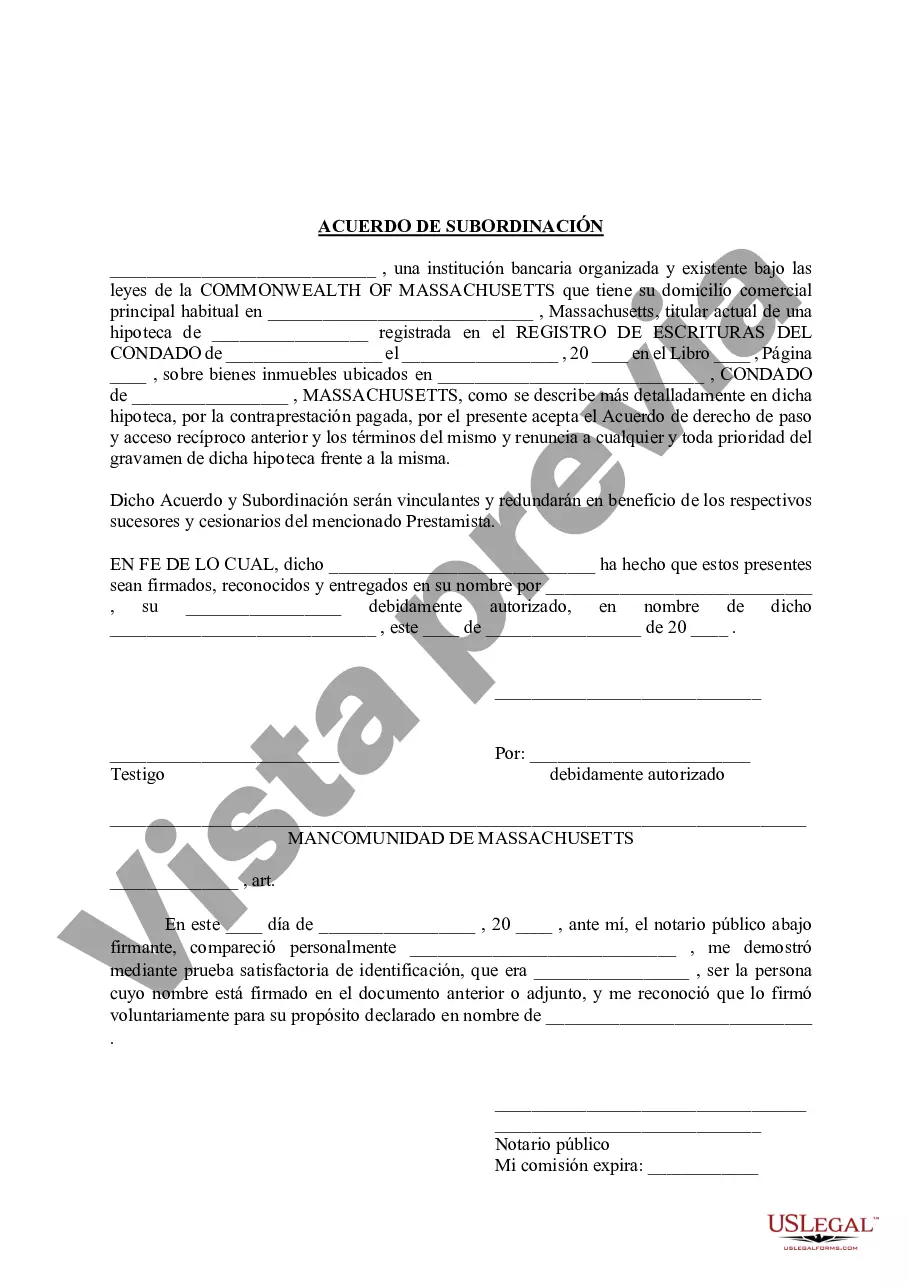 Preview Acuerdo de derecho de paso y acceso recíproco