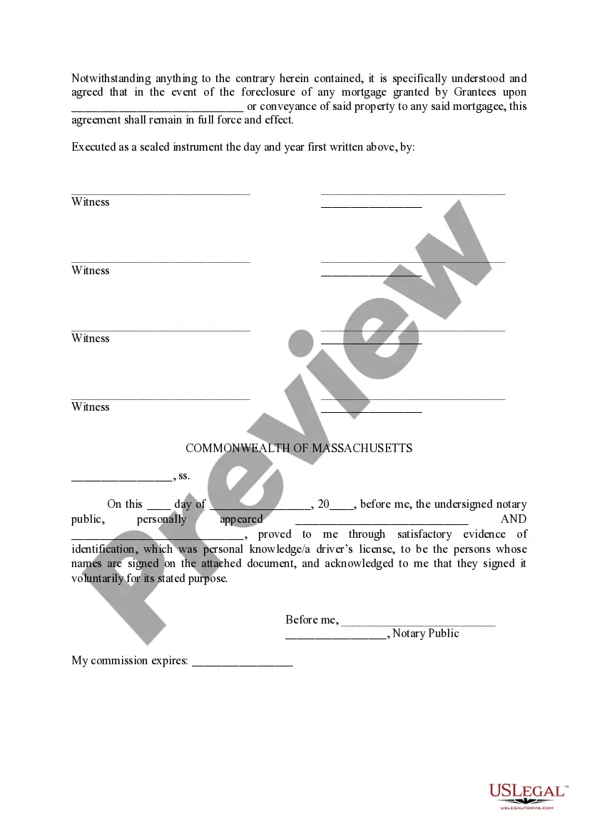 Preview Common Driveway Easement and Maintenance Agreement