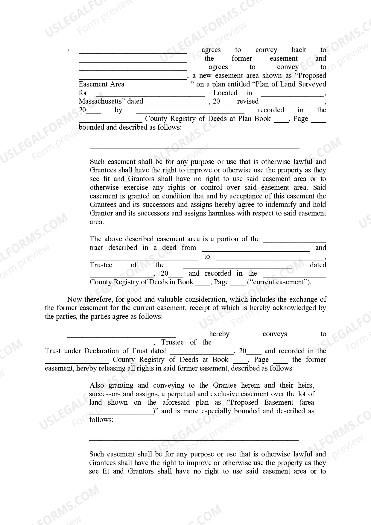 Preview Easement Agreement