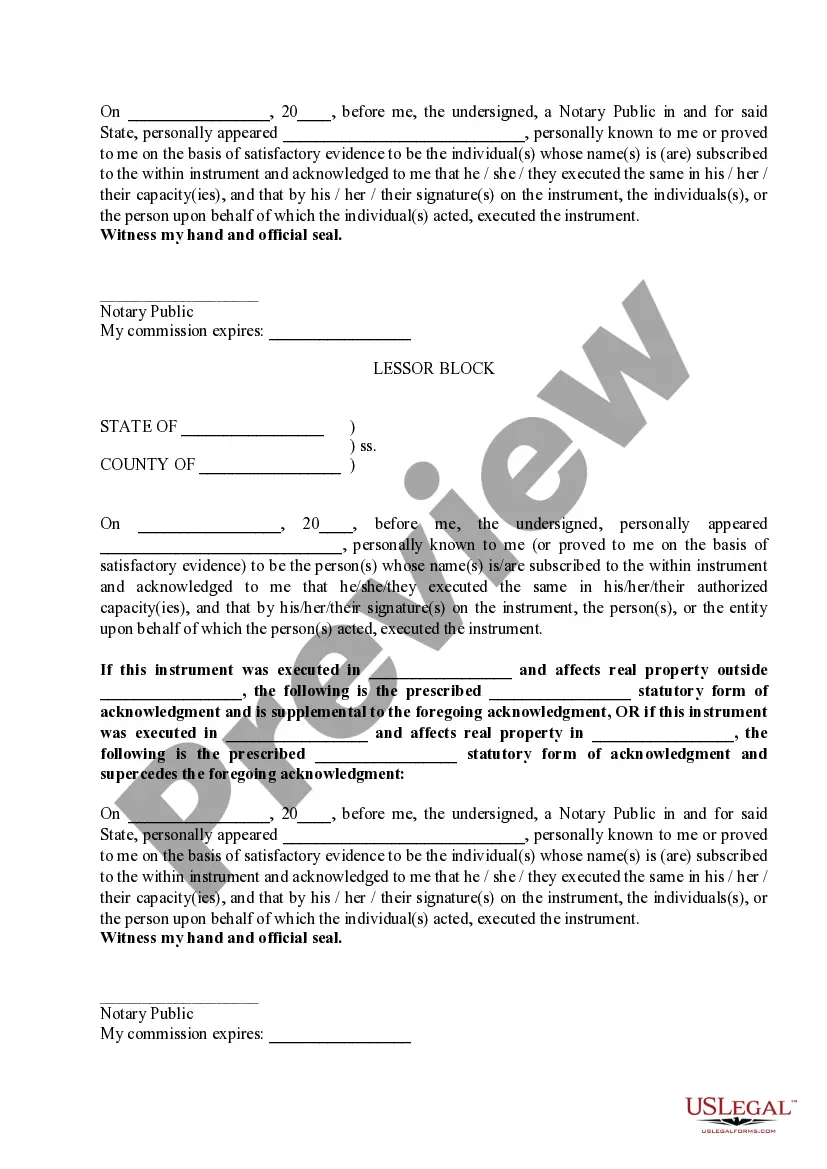 Preview Site Designation Supplement to Master Lease and Sublease Agreement