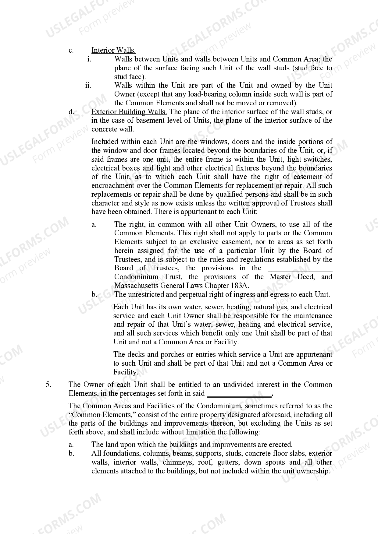 Massachusetts Master Deed and Declaration of Condominium Master Deed