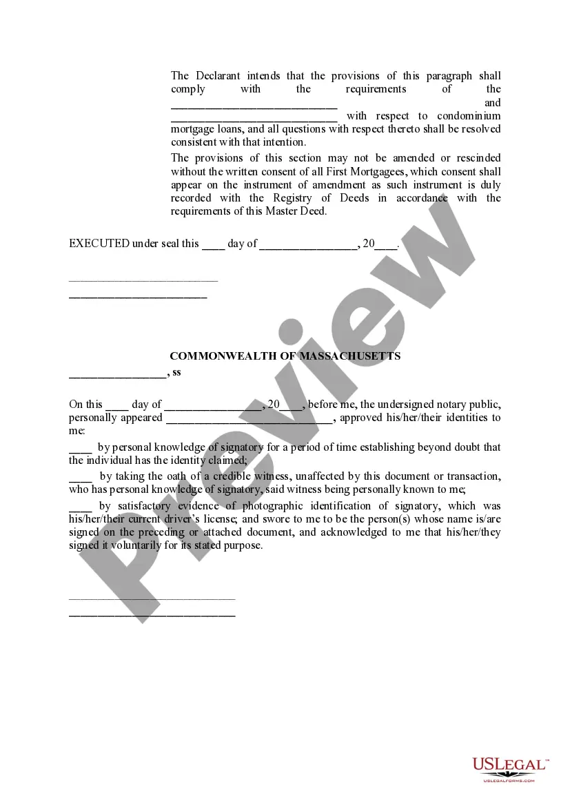 Get Master Deed and Declaration of Condominium Preview Master Deed and Declaration of Condominium