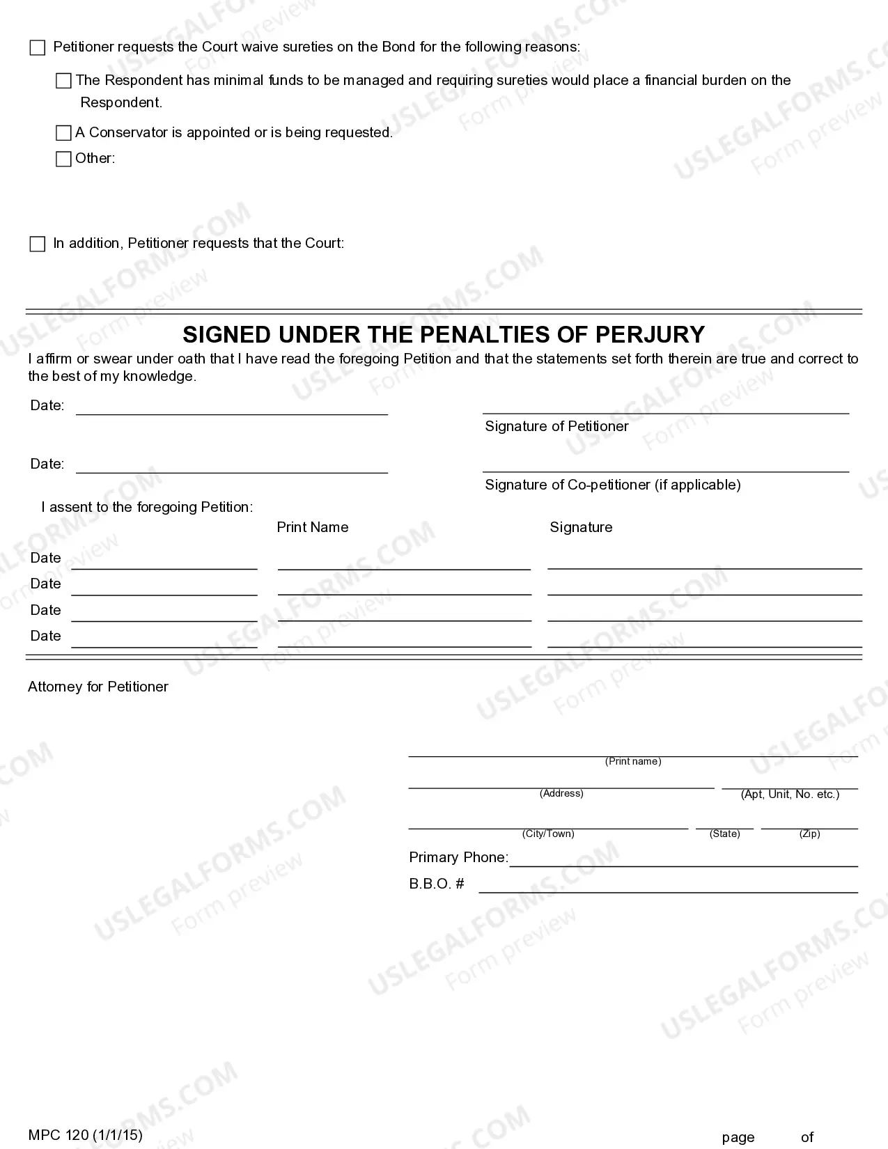Preview Petition for Appointment of Conservator for Disabled