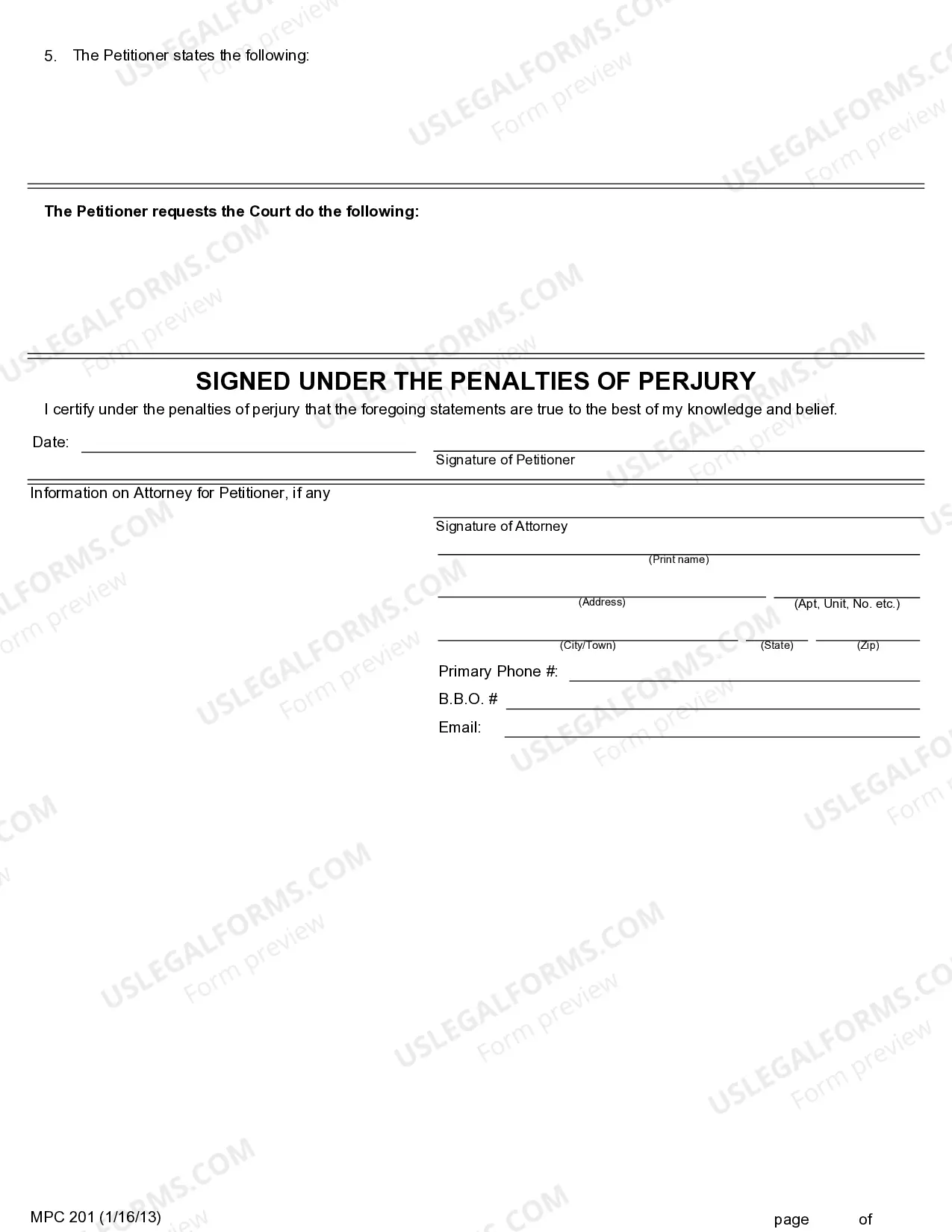 Preview General Trust Petition