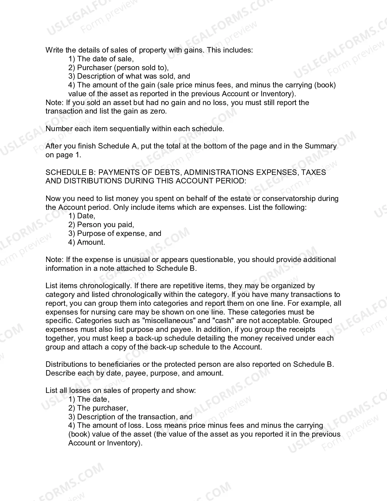Preview Simplified Accounting Guidelines for Estate and Conservator Accounts