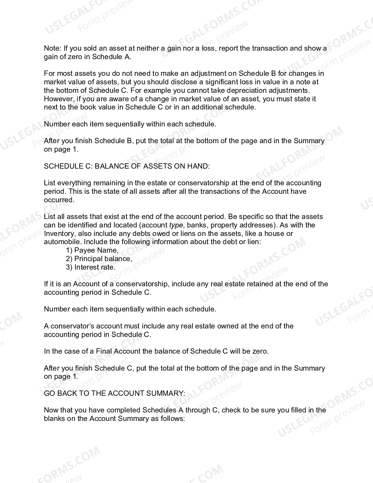 Preview Simplified Accounting Guidelines for Estate and Conservator Accounts