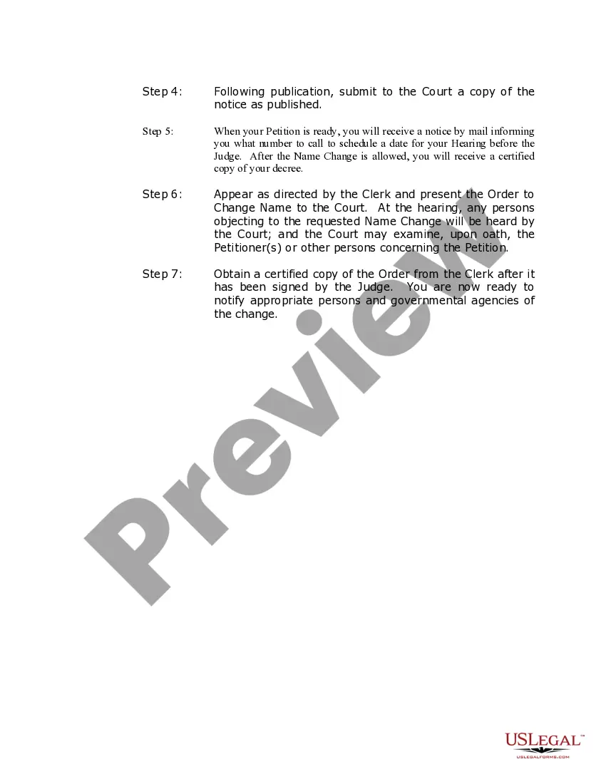 Preview Massachusetts Name Change Instructions and Forms Package for a Family