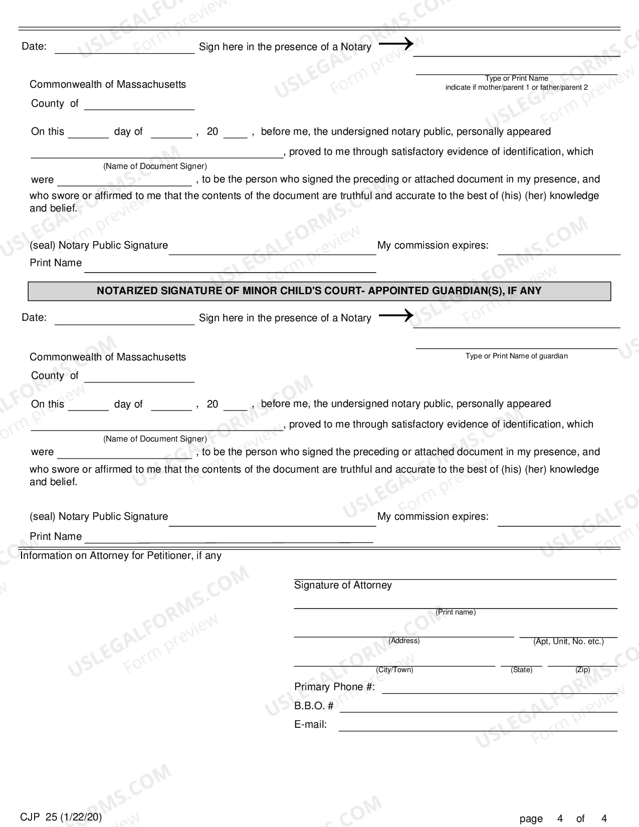 Preview Petition for Change of Name of Minor